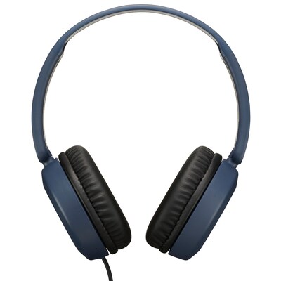 JVC Noise Canceling On-Ear Headphones with Microphone, Blue (HAS31MA)
