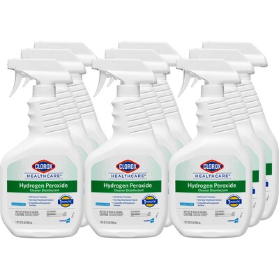 Clorox Healthcare Hydrogen Peroxide Cleaner Disinfectant, 32 oz., 9/Carton (30828)