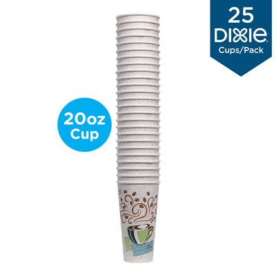 Dixie PerfecTouch Insulated Paper Hot Cups, 20 oz., Coffee Haze, 25/Pack (5320CD)