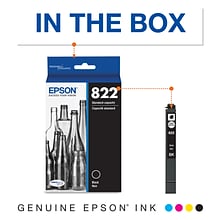 Epson T822 Black Standard Yield Ink Cartridge (T822120-S)
