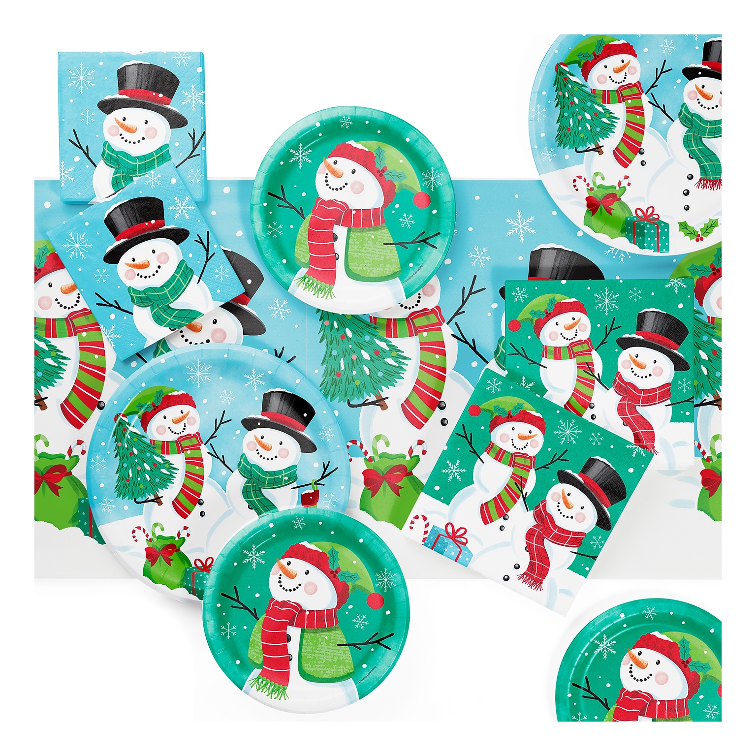 Say Hooray! Frosty Friends Tableware Kit, Multicolored, 49/Pack (DTC9390E2A)