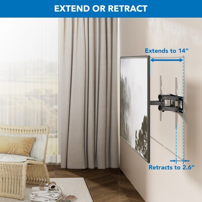 Mount-It! Full Motion TV Wall Mount, for 37" to 80" Screens, 88 lbs. Max. (MI-4112)