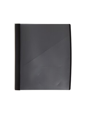 Smead Report Covers with Clear Front, 3-Prong, Letter Size, Black, 5/Pack (86010)