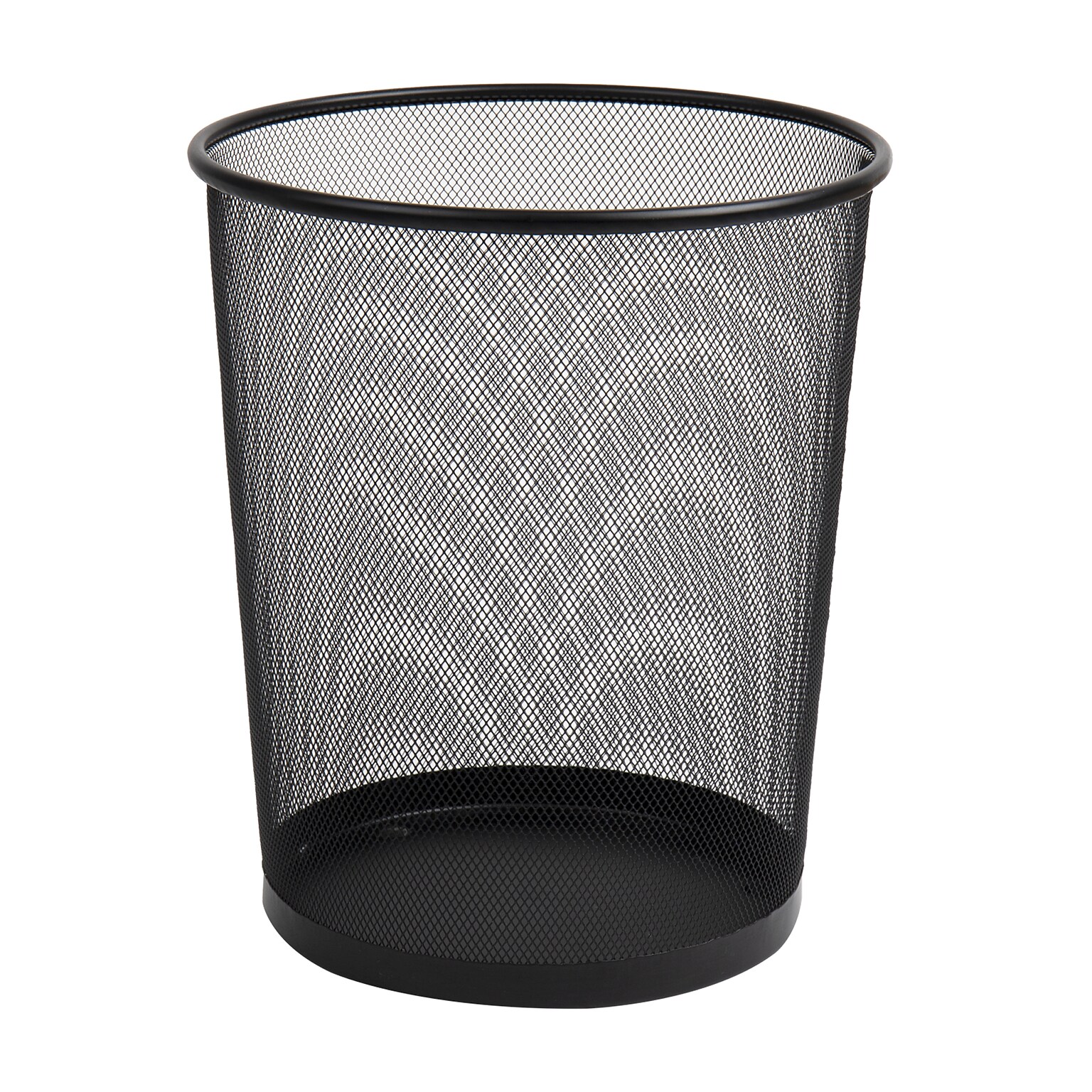 Mind Reader Metal Mesh Trash Can Without Lid, 4.4 Gallon, Black (1CIRGA-BLK)