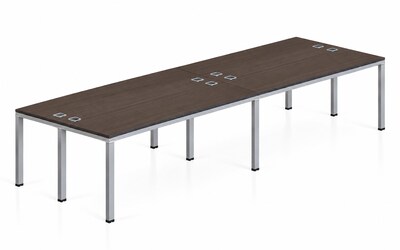 Boss Office Products Simple System 66W Desk, White, 4/Set (SGSD015-202-WT)