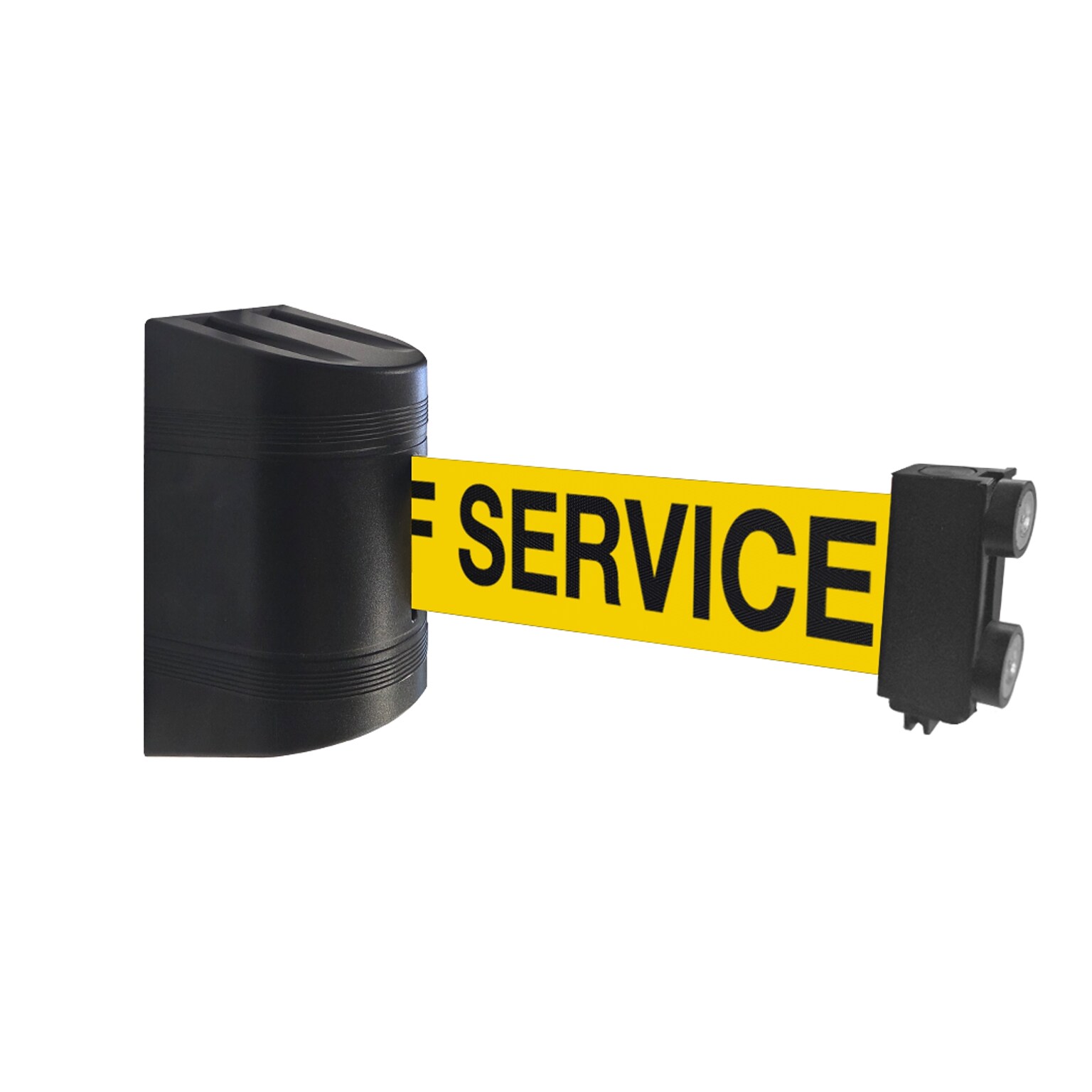 WallPro Magnetic 300 Wall-Mountable 7.5 Retractable Belt Barrier, OUT OF SERVICE, Yellow/Black (WPM300B-YBO7.5)