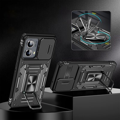 SaharaCase Raider Phone Case for Motorola Edge, Shock Absorbing, Scorpion Black (CP00618)