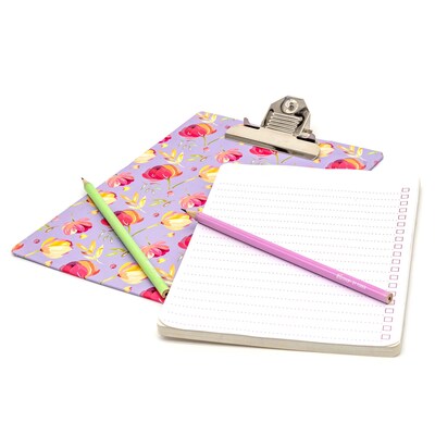 Pukka Pads Blossom Hardboard Clipboard with Pad, Legal Size, Pack 4 (PUK8672BLO)