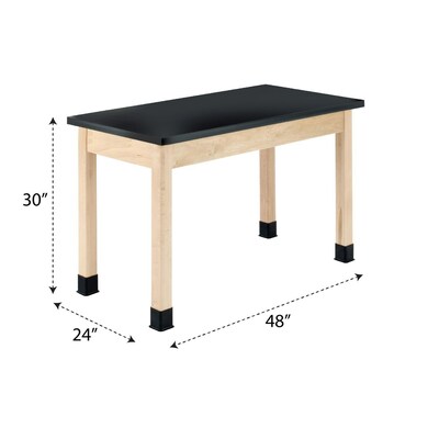 Diversified Woodcrafts Rectangular Science Lab Table, 48 x 24, Light Hardwood (P7102BM30N)