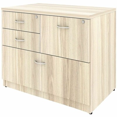 Lorell Essentials Versatile 4-Drawer Lateral File, Letter/Legal Size, Modern Elm (LLR66337)