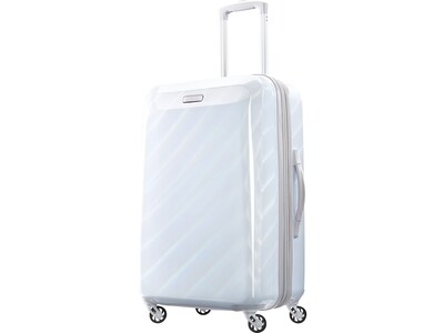 American Tourister Moonlight ABS/Polycarbonate Hardside Luggage, Iridescent White (92505-8437)