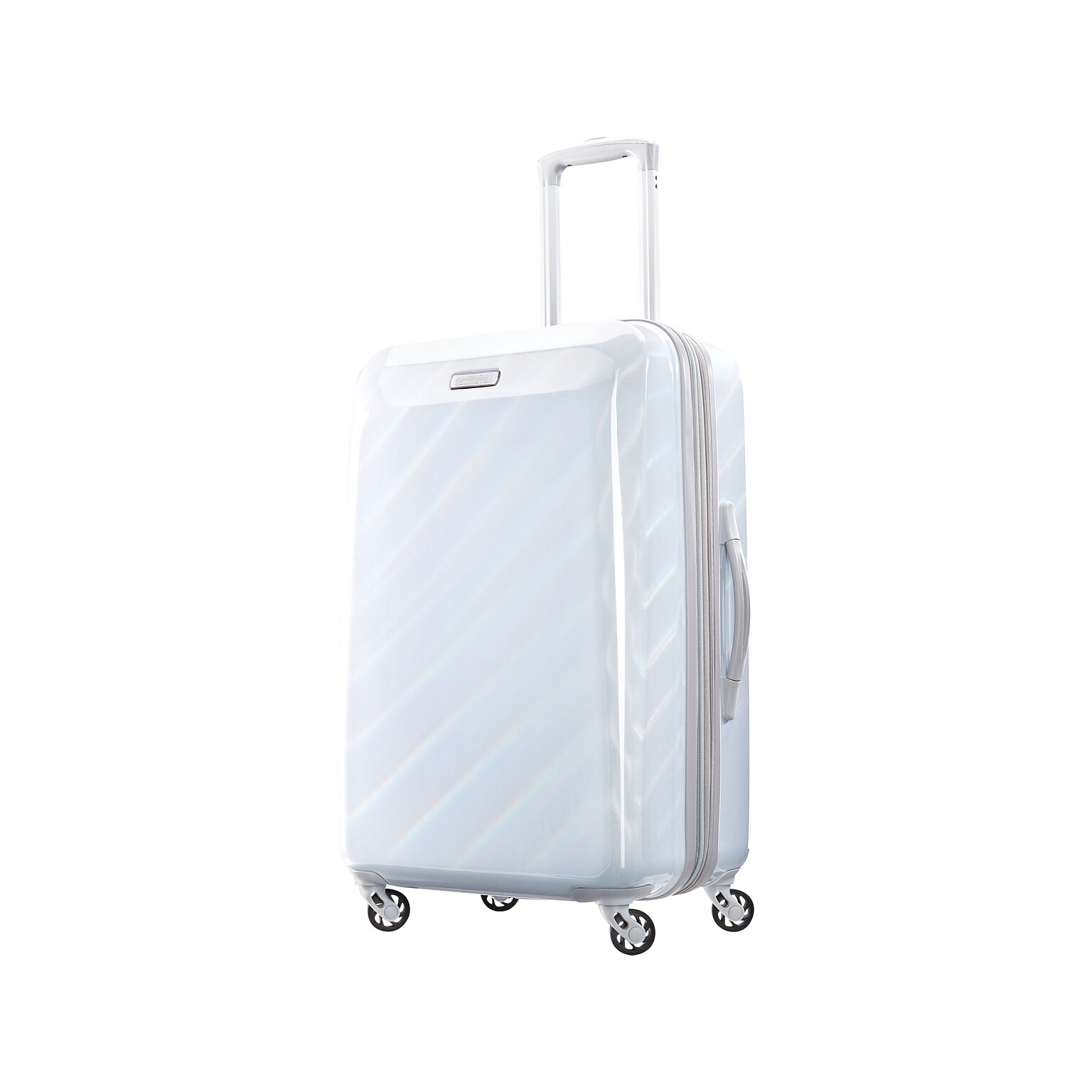 American Tourister Moonlight ABS/Polycarbonate Hardside Luggage, Iridescent White (92505-8437)