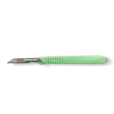 FifthPulse Sterile Disposable Scalpel, Stainless Steel #14 Blade Size, 10 Pack (FMN100610)