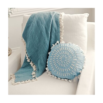 Baby Crane 6-Layer Muslin Blanket, Riverstone (BC-140BL-4)