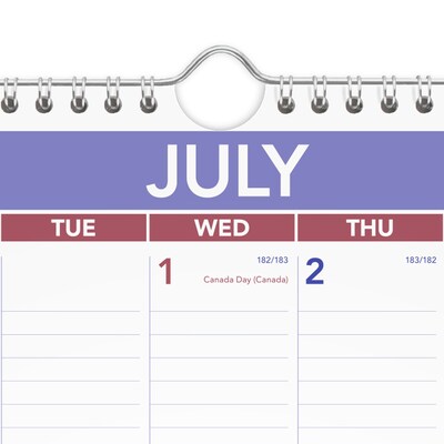 2026-2027 AT-A-GLANCE 12" x 17" Academic Monthly Wall Calendar, Purple/Red (PMA2-28-27)