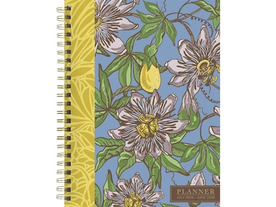 2024-2025 TF Publishing White Lotus Series Coastal Flowers 6 x 8 Academic Weekly & Monthly Planner