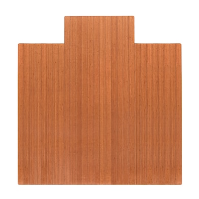 Anji Mountain Standard Bamboo Carpet & Hard Floor Chair Mat with Lip, 55 x 57, Walnut (AMB24054)