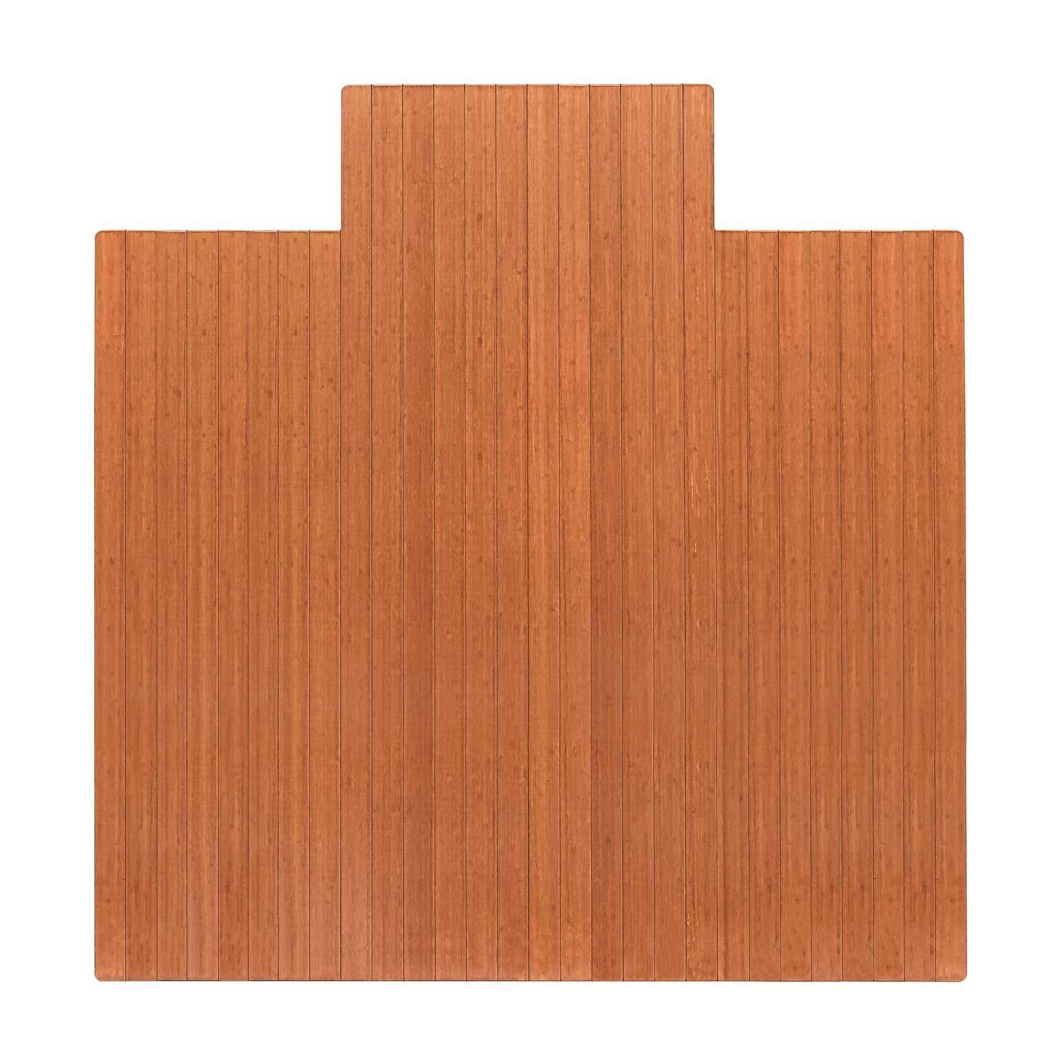 Anji Mountain Standard Bamboo Carpet & Hard Floor Chair Mat with Lip, 55 x 57, Walnut (AMB24054)