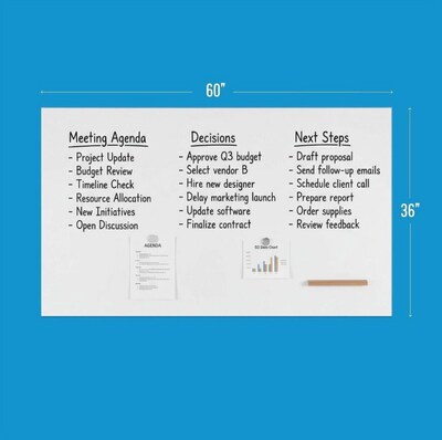 Lorell Loop Whiteboard, 60" x 36" (LLR69670)