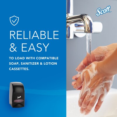 Scott Essential Wall Mounted Hand Soap/Hand Sanitizer Dispenser, Black (KCC 92145)