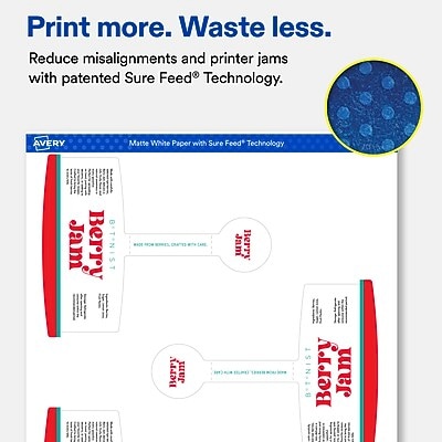 Avery Laser/Inkjet Multipurpose Labels, 5-1/8" x 4", White, 750 Labels/Box (19479370679)