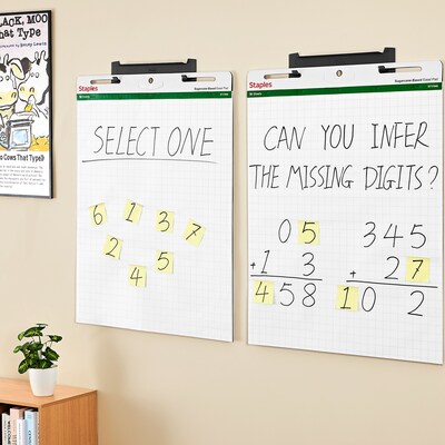 Sustainable Earth by Staples® Sugarcane-Based Easel Pads, 1" Squares, 27" x 36", 50 Sheets/Pad, 4/Ct