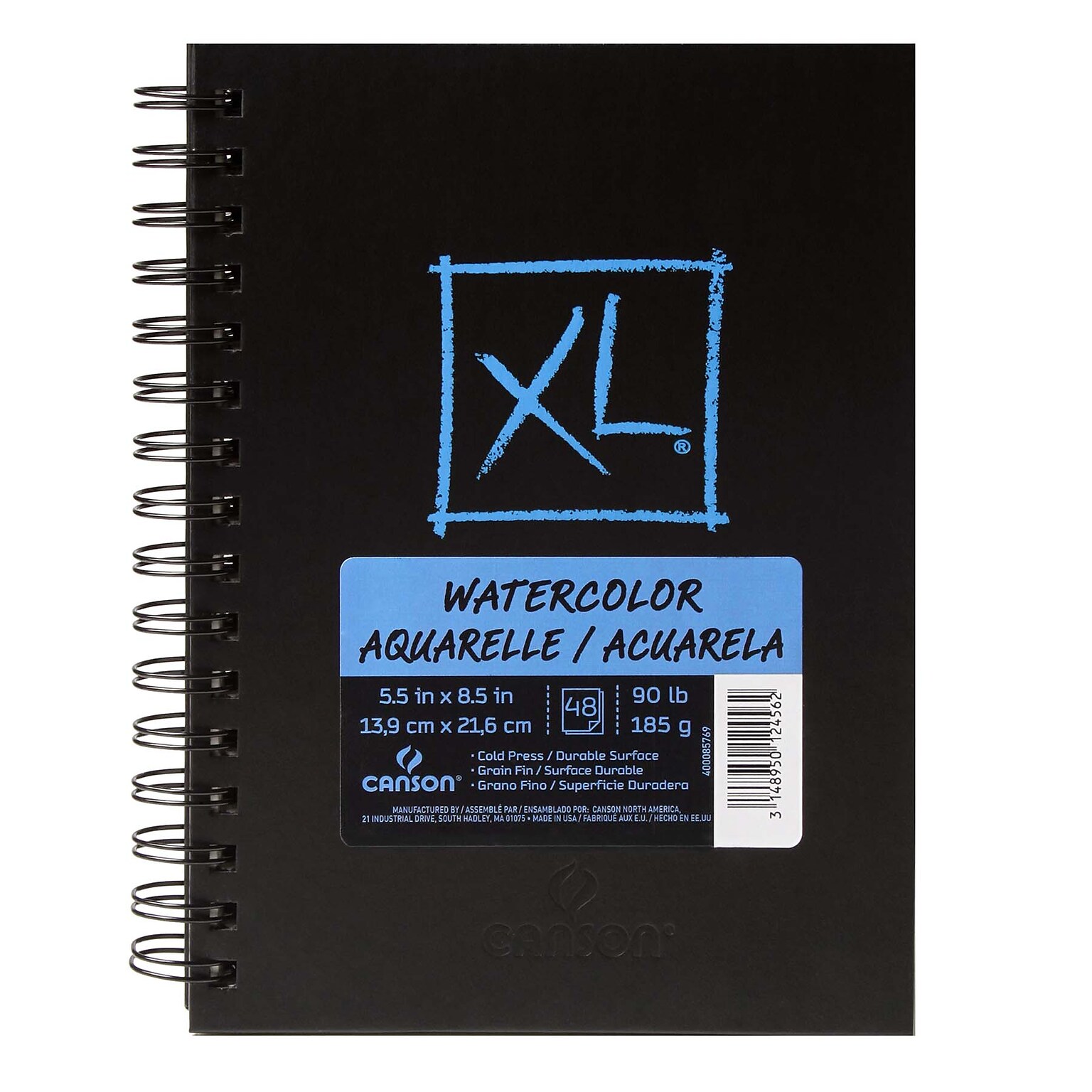 Canson XL Series 8.5 x 5.5 Wire Bound Watercolor Sketch Book, 48 Sheets/Book (MCXC400085769)