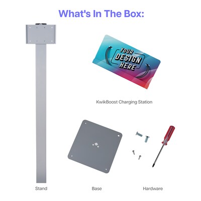 KwikBoost Standard Courtesy Freestanding Charging Station, Silver (KB99032)