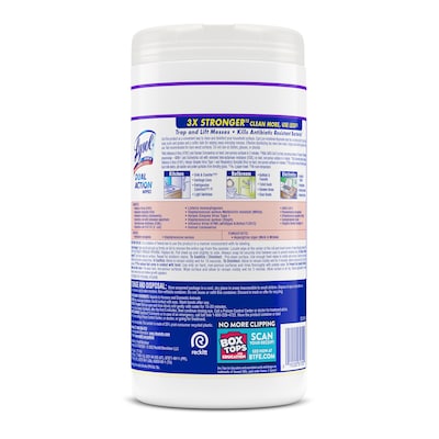 Lysol Dual Action Disinfecting Wipes, Citrus, 75 Wipes/Pack (1920081700)