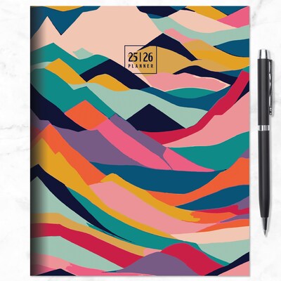 2025-2026 TF Publishing Peaks and Valleys 6.5" x 8" Academic Year Monthly Planner, Paperboard Cover, Multicolored (AY26-4208)