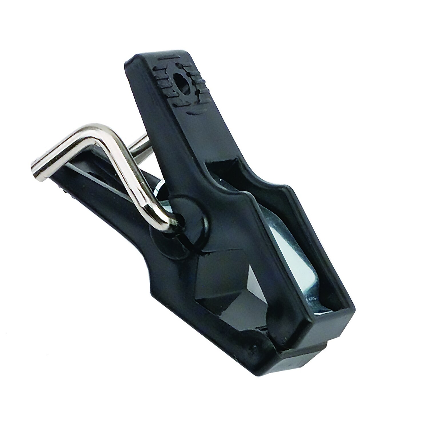 Nahanco 2 Plastic Long Slatwall Panel Clip, Black, 100/Box (HG101)