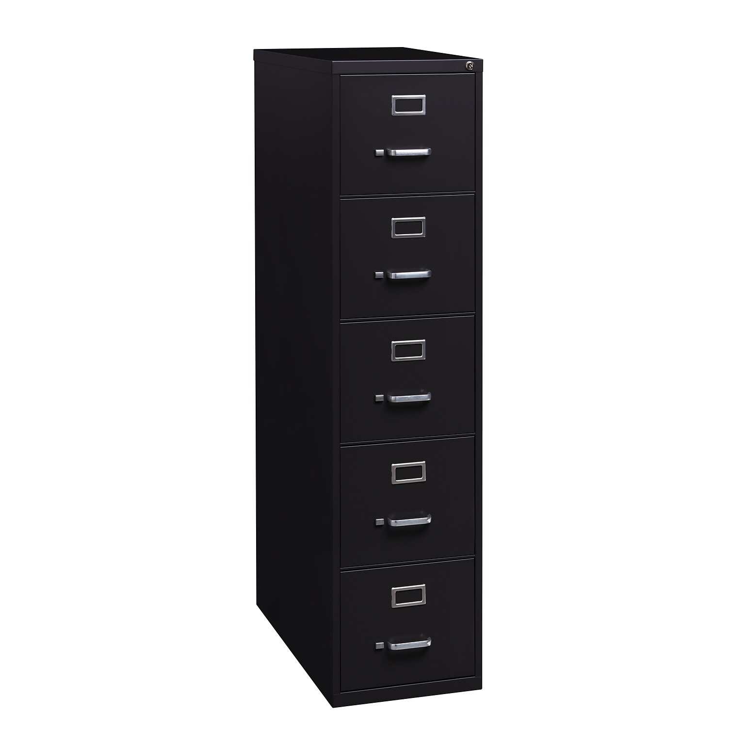 Hirsh Commercial 5-Drawer Vertical File Cabinet, Letter Size, Lockable, 61.375H x 15W x 26.5D, Black (17778)