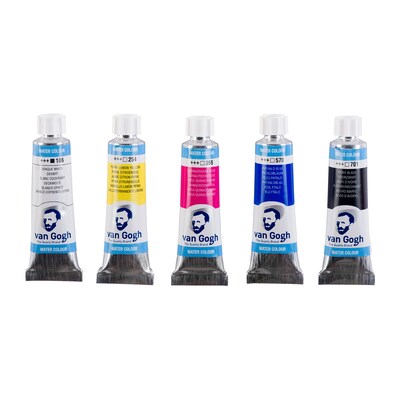 Talens Van Gogh Primary Selection Watercolor Paint, Assorted Colors (VNG20820115)