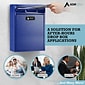 AdirOffice Large Wall Mounted Drop Box with Suggestion Cards, Combination Lock, Blue (631-04-BLU-KC-PKG)