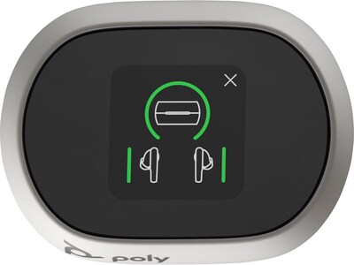 Poly Voyager Free 60+ UC Wireless Noise Cancelling Bluetooth Earbuds, USB-C, MS Certified, Carbon Bl