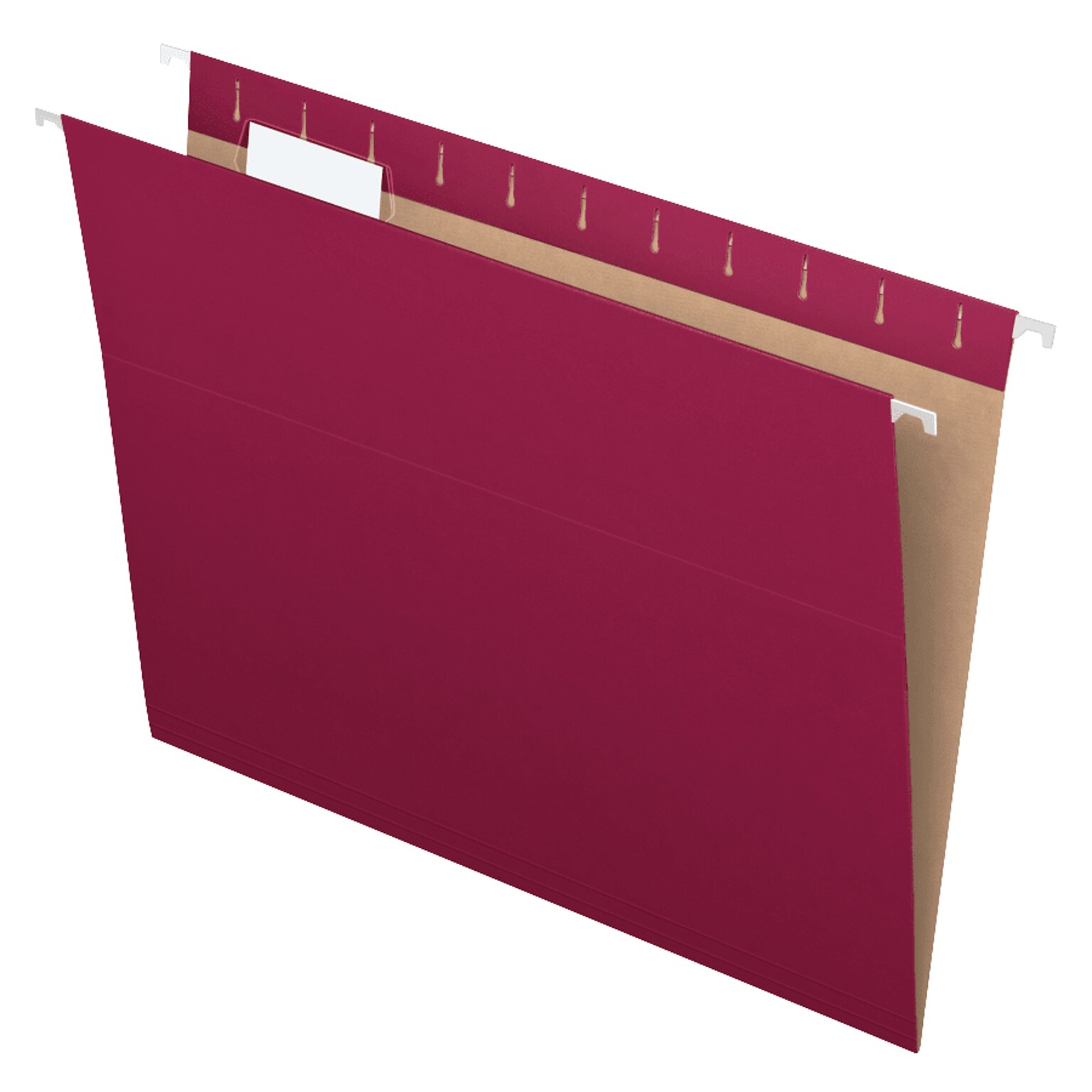 Pendaflex Recycled Hanging File Folders, 1/5 Tab, Letter Size, Burgundy, 25/Box (81613)