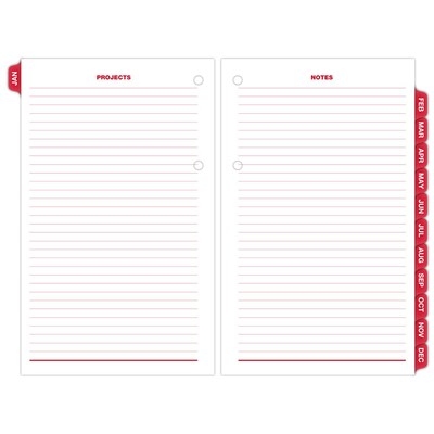 2026 AT-A-GLANCE Burkhart's Day Counter 7.5" x 4.5" Daily Calendar Refill Pages, White/Black (E712-50-26)