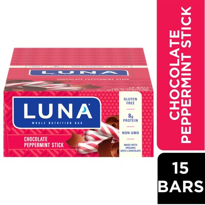 LUNA Gluten Free Chocolate Peppermint Stick Granola Bar, 1.69 oz., 15 Bars/Box (CCC210051)