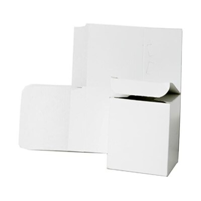 JAM Paper Open Lid Gift Boxes, 6 x 6 x 6, White (4663836)