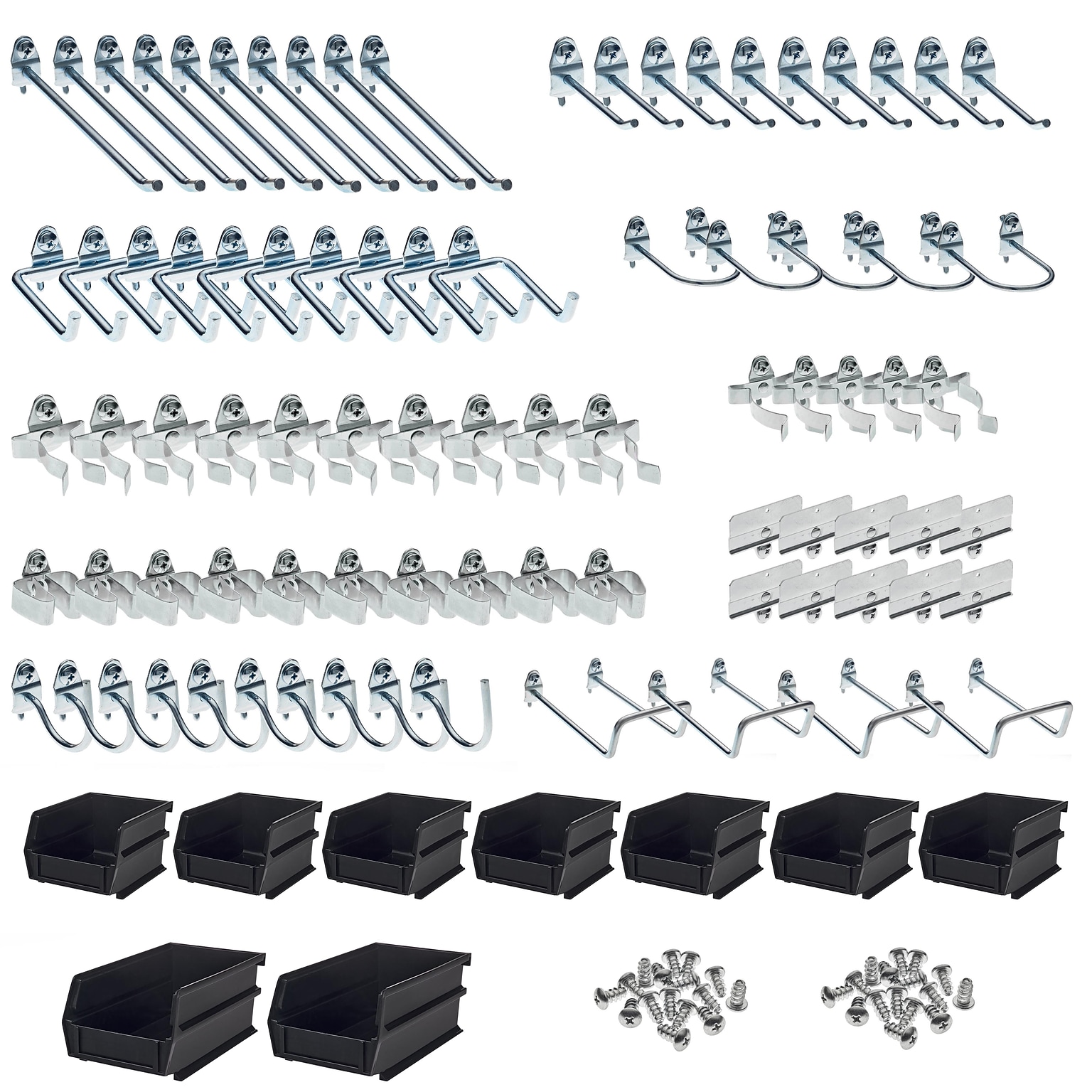 Triton Products DuraHook Kit, 85 Assorted Pegboard Hooks and 10 Bins (76995)