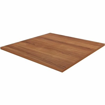Lorell Essentials Series 36”W x 36”D 1” Thickness Square Table Top, Laminate, Walnut (LLR69961)