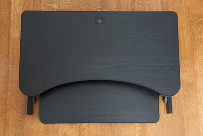 Rocelco 38"W Manual Adjustable Standing Desk Converter, Black (R DADRB)