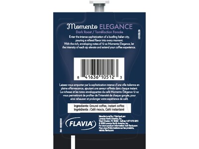 Lavazza Momento Elegance Coffee Flavia Freshpacks, Dark Roast, 38/Carton (48791)