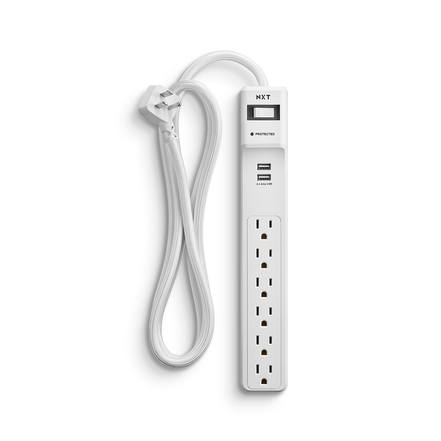 NXT Technologies™ 6-Outlet Plus USB Surge Protector, 6 Cord, 900 Joules (NX54315)