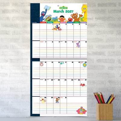 2027 TF Publishing Sesame Street Planning 12" x 12" Monthly Wall Calendar, Multicolored (27-1125)