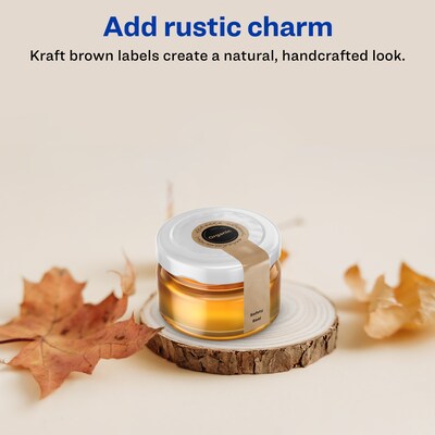 Avery Laser/Inkjet Decorative Edge Multipurpose Labels, 1 x 4, Kraft Brown, 200 Labels/Pack ( 94115)