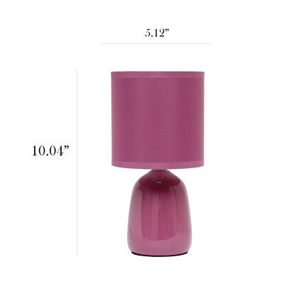 Simple Designs Table Lamp, Mauve (LT1134-MVE)