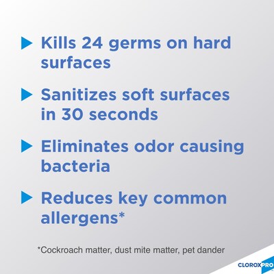 Clorox 4 in One Disinfectant & Sanitizer, Citrus Scent, 14 oz. Each 12/Pack (31043)