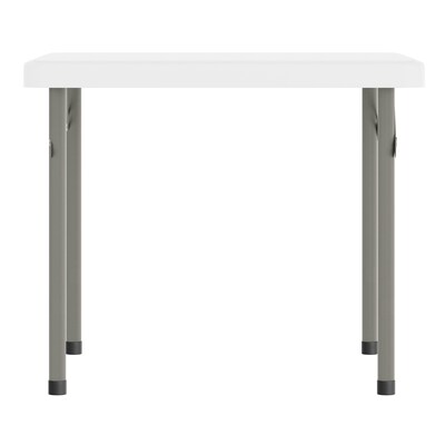 Flash Furniture Paige Square Kid's Folding Table, 24" x 24", Granite White (RB2424KIDWH)