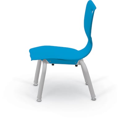 MooreCo 10" Hierarchy Student Chair with 4 Legs, Blue/Platinum Base (703673563109)